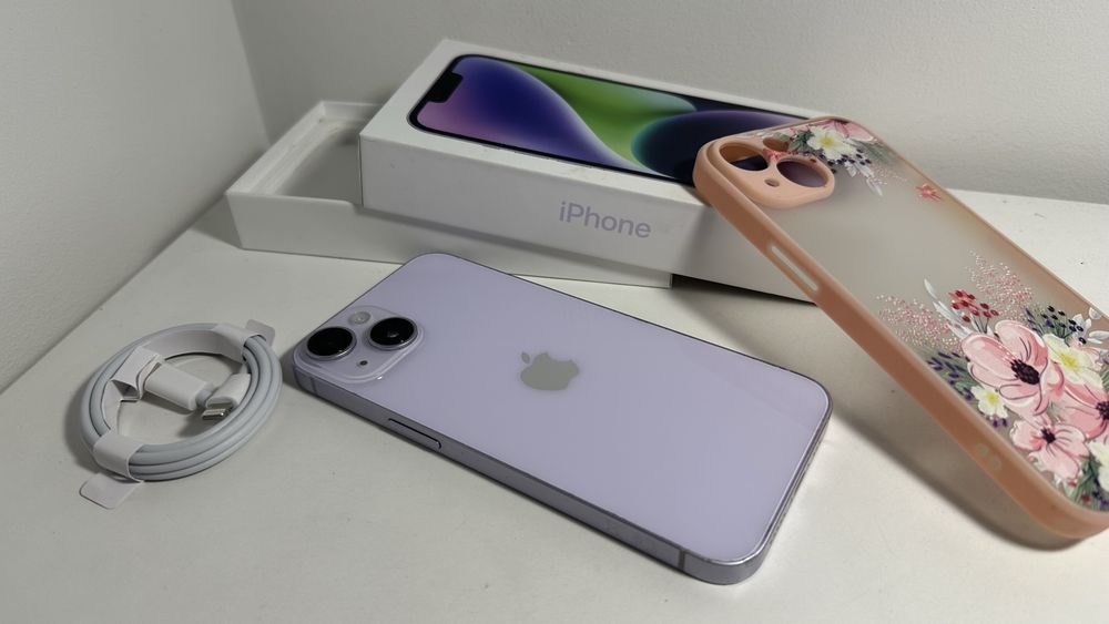 iPhone 14 Purple 256GB bateria 100%