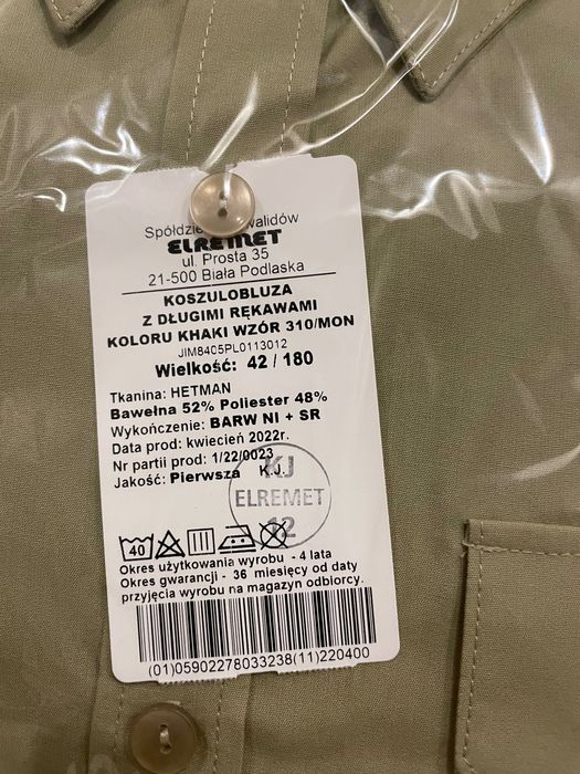 Koszulobluza z długimi rękawami kolor khaki 310/MON