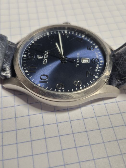 Zegarek Festina Titanium Date - damski stan dobry plus. Brak baterii
