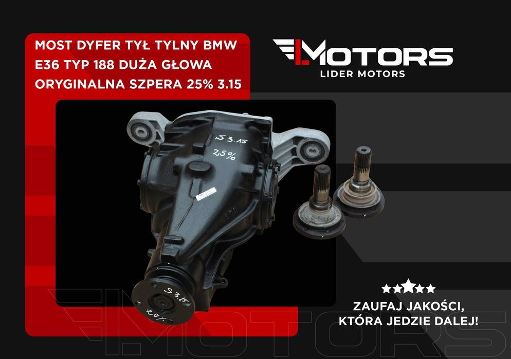 Most dyfer tył tylny BMW e36 typ 188 duża głowa
