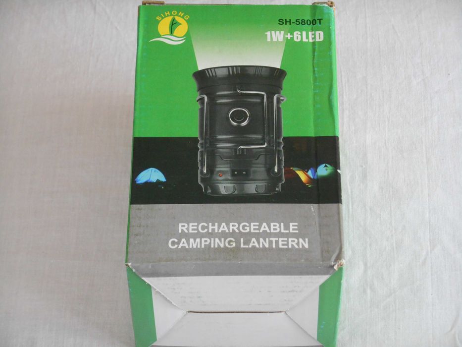 Кемпінгова лампа на сонячній батареї з функцією павербанку для подорож