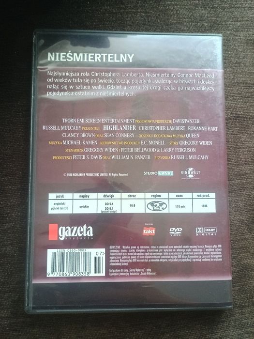 Nieśmiertelny część 2 płyta DVD