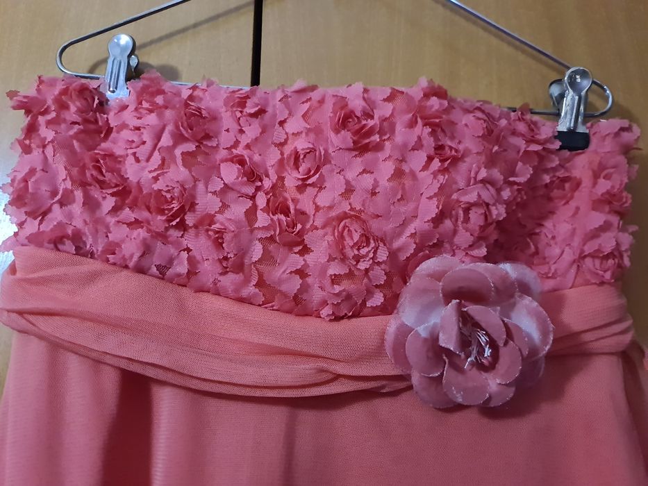 Vestido coral caicai semi usado tamanho L