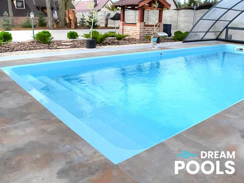 Duży basen ogrodowy 8,5 m VENICE – luksusowy basen wkopywany