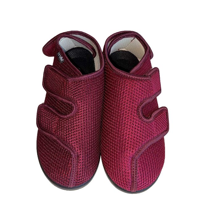 Półbuty ortopedyczne / rehabilitacyjne rozmiar 38 bordowe na 3 rzepy