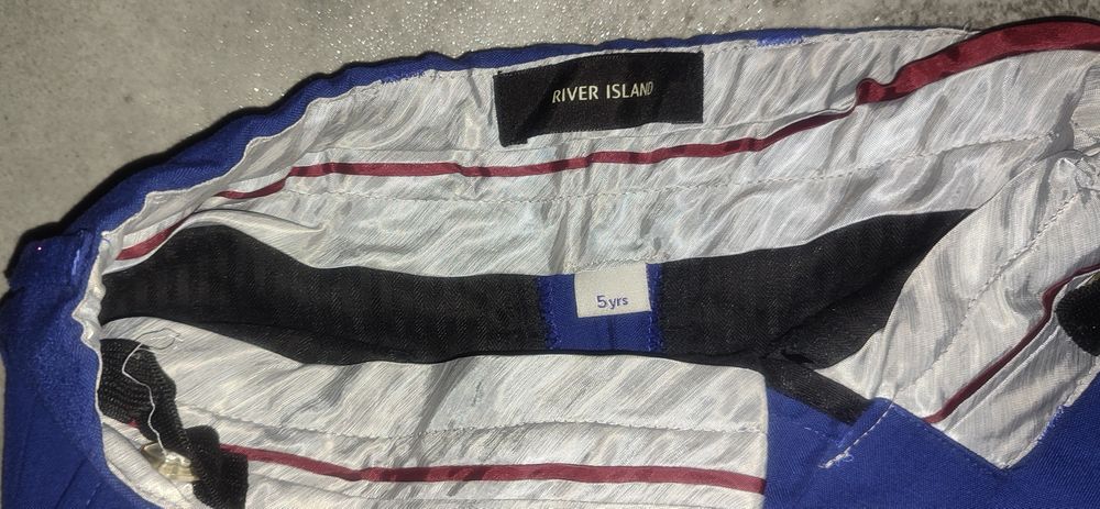 Spodnie River Island r. 5 lat eleganckie niebieskie