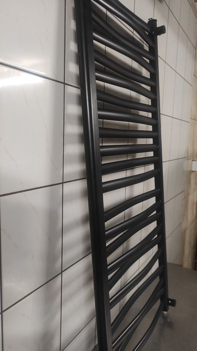 Grzejnik 120x55 zawory nowy czarny łazienka loft