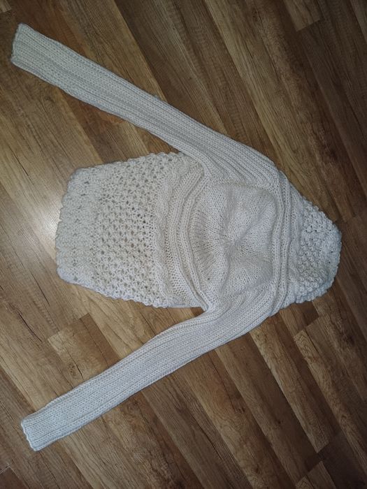 Sweter beżowy S kardigan 36 nowy wełna next damski