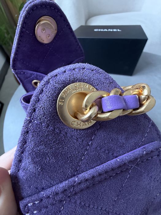 Сумка Chanel 25 Mini Handbag Suede Purple
