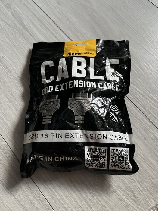 Кабель подовжувач OBD2 40 см ОБД плаский 16-16-pin