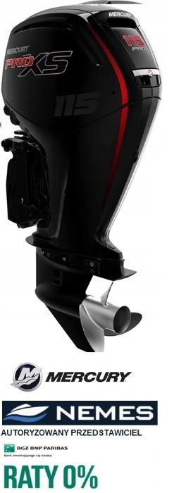 Silnik zaburtowy MERCURY F115 PRO XS L EFI, manetka, trym, OD RĘKI !!!