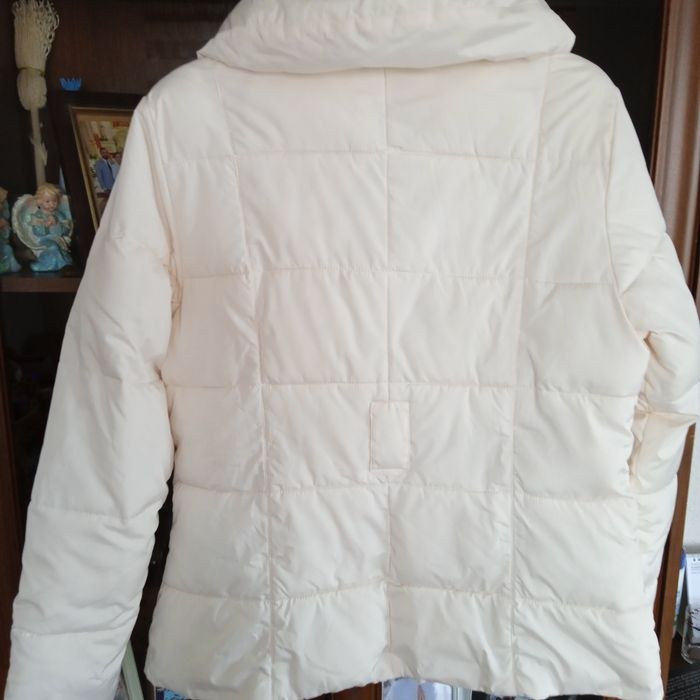Lekka ocieplana kremowa kurtka r 14/XL stan bardzo dobry
