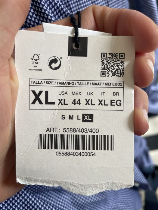 Camisa homem Zara Slim Fit XL NOVA COM ETIQUETA