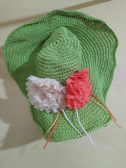 Heart літня шляпа Фрезія панама ручної роботи папір