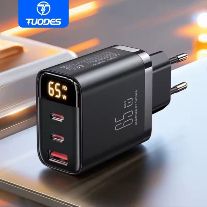 Універсальна зарядка GaN Tuodes 65W зарядний пристрій 65Вт