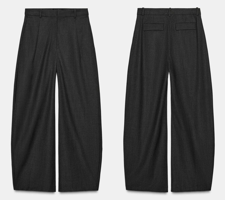 Nowe spodnie wełniane Zara Balloon rozmiar M ciemnoszare