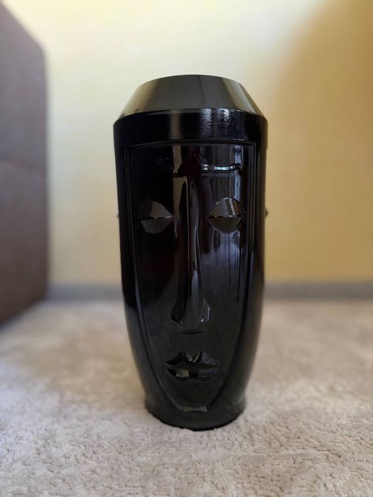 Ваза скляна чорна  Етно