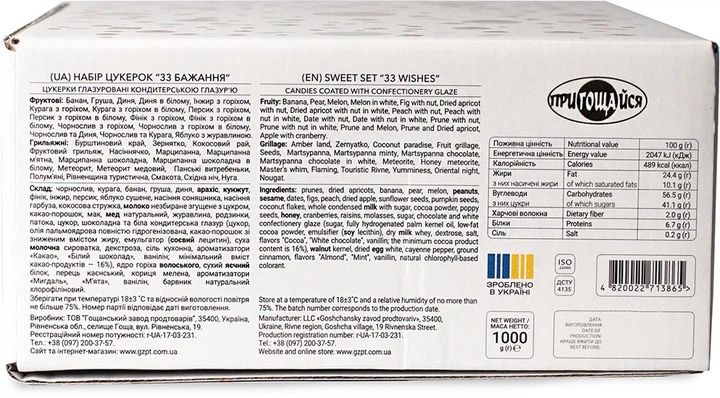 Подарукковий набір цукерок 33 Бажання