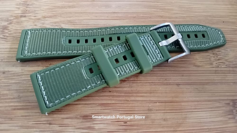 Braceletes 22mm, em Silicone e Nylon : Várias cores