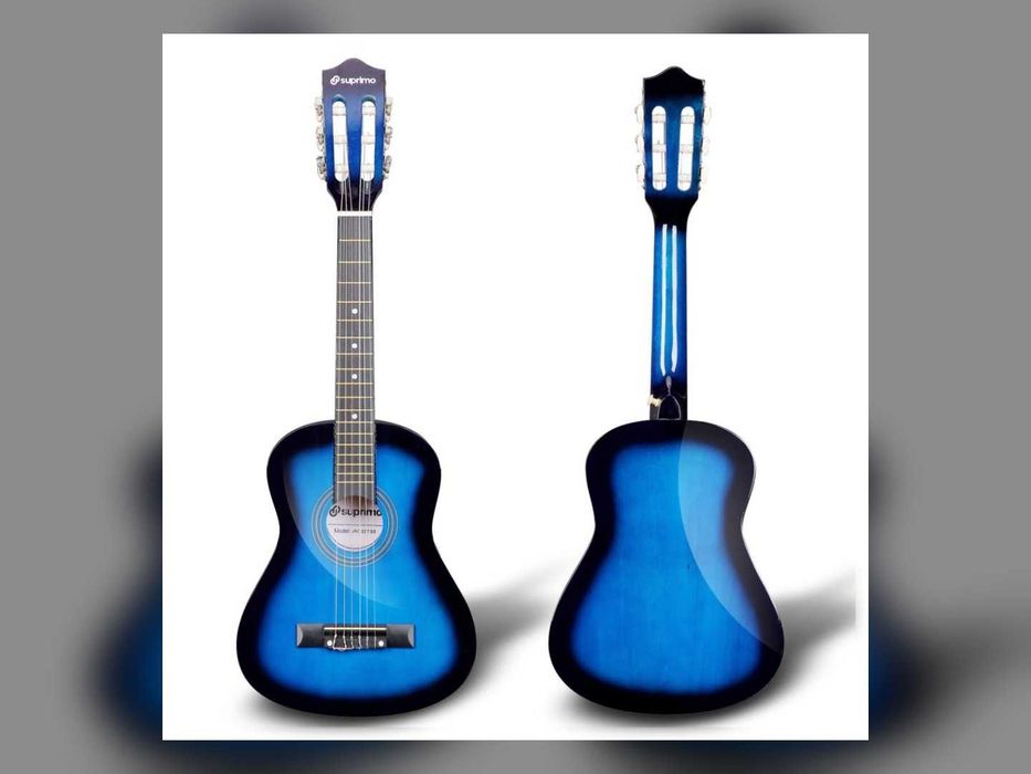 NOWA Gitara Klasyczna 1/4 Dla Dziecka Do Nauki Zestaw Pokrowiec Stroik Struny Kostki Pasek Akordy