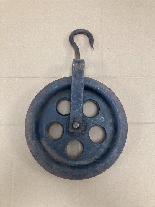 Roldana Antiga de Ferro 20cm Diâmetro
