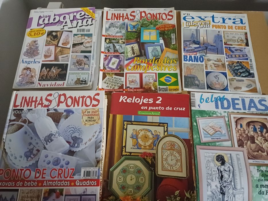 Revistas de Ponto cruz e Arraiolos