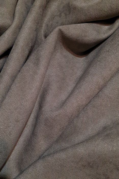 Готовий комплект з 2х сірих штор, мікровелюр