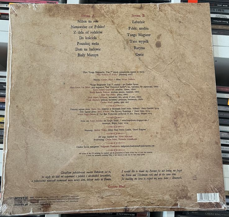 Czesław Śpiewa - Księga Emigrantów Tom 1 (Winyl, 2015, PL, Album, Nowy