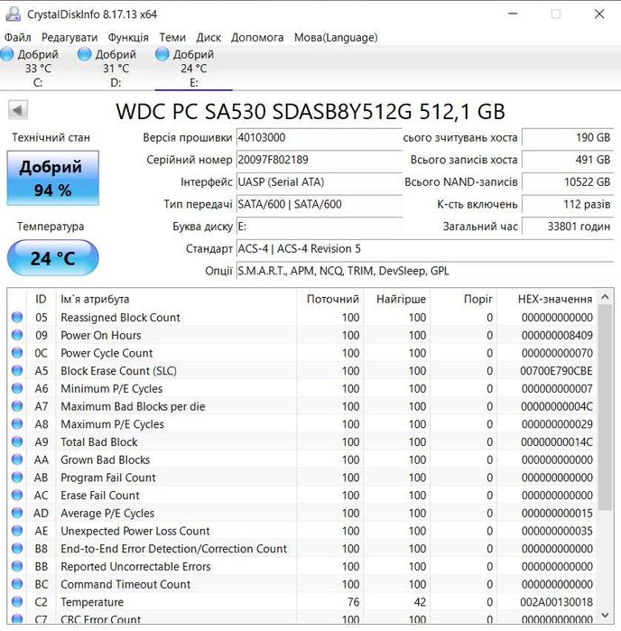 SSD Western Digital 512 Gb