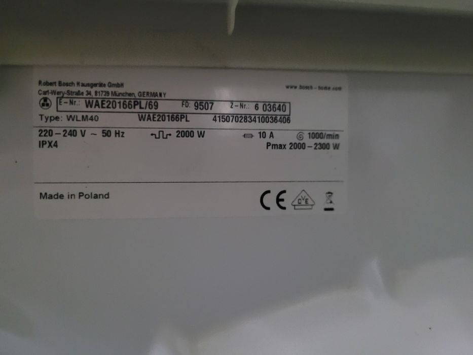 Pralka bosch seria 4