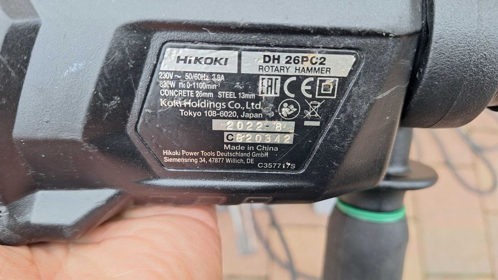 Młotowiertarka Hikoki  DH 26PC 830W 3,2J + dłuto