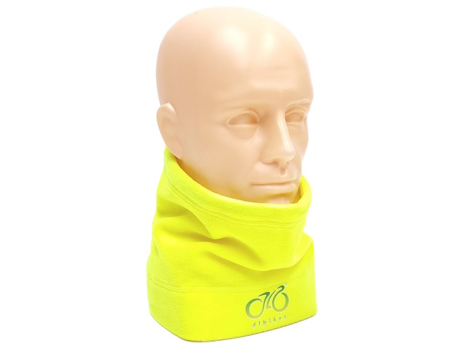 NOWY Komin polarowy czapka na rower ORYGINAŁ DLBIKES seledynowy żółty