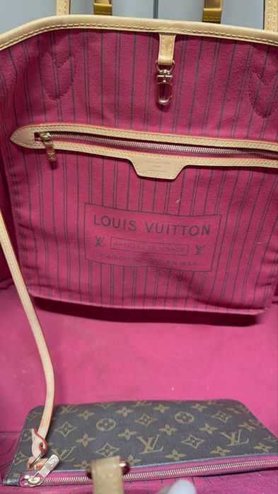 Torba lv louis vuitton neverfull monogram brąz