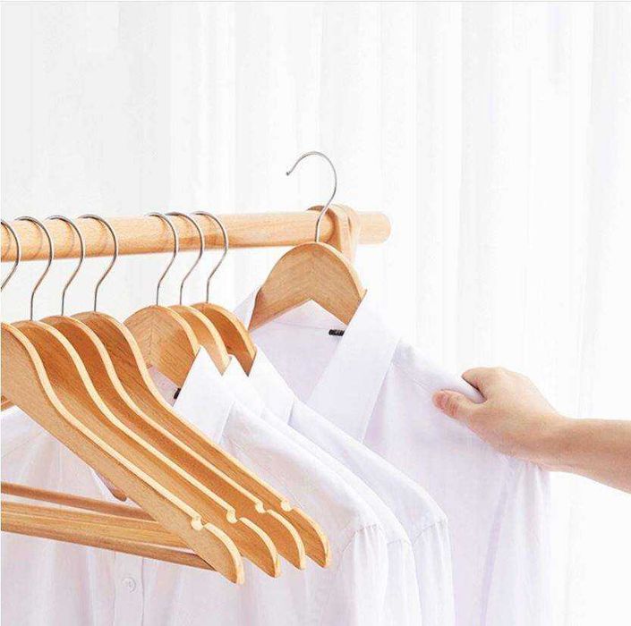 Wieszaki na ubrania drewniane ubraniowe 10 sztuk zestaw