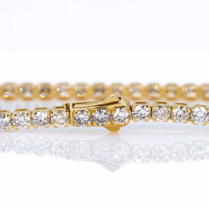 Pulseira ouro e diamantes naturais 6.13ct