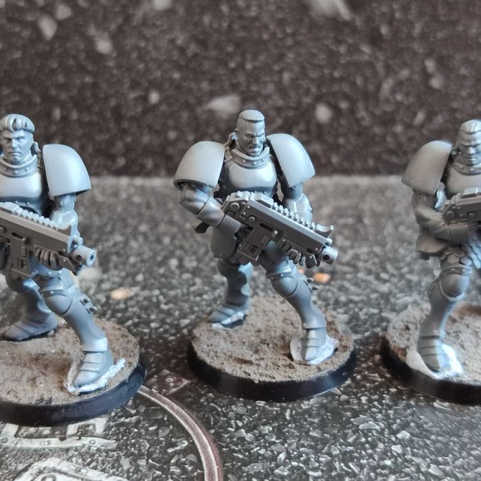 Warhammer 40k space marine conversion 4x Black Templar Neophyte