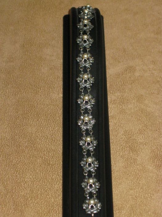 Pulseira Artesanal Prata Maciça de Lei 835`/.. C/Contraste