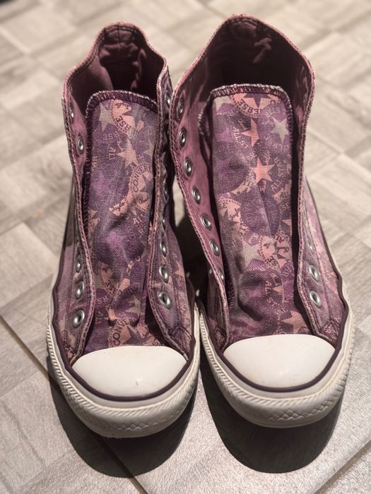 Trampki wysokie CONVERSE 39,5 25cm Chuck Taylor All Star fioletowe