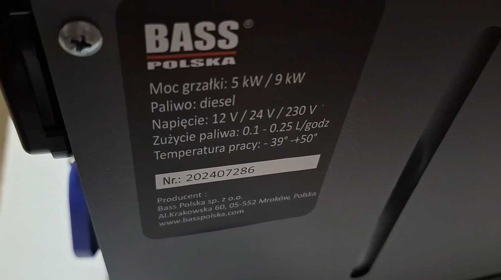 Автономный дизельный обогреватель 9кВт 12/220V Bass Polska. Автономка.