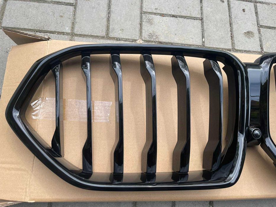 Решетки радиатора bmw x6 g06 тюнинг ноздри (черный глянц)