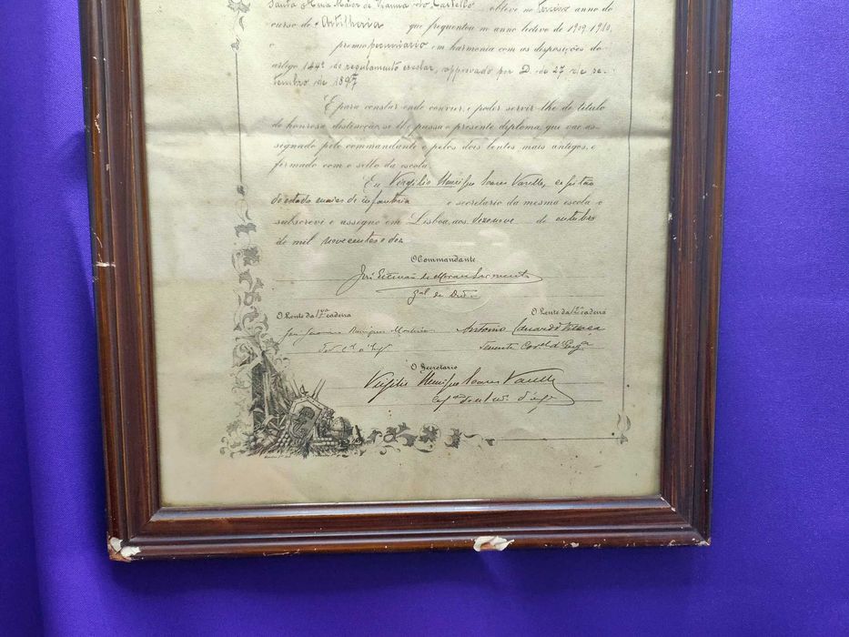 Item de colecionismo militar, Certificado de Sargento Cadete, 1910
