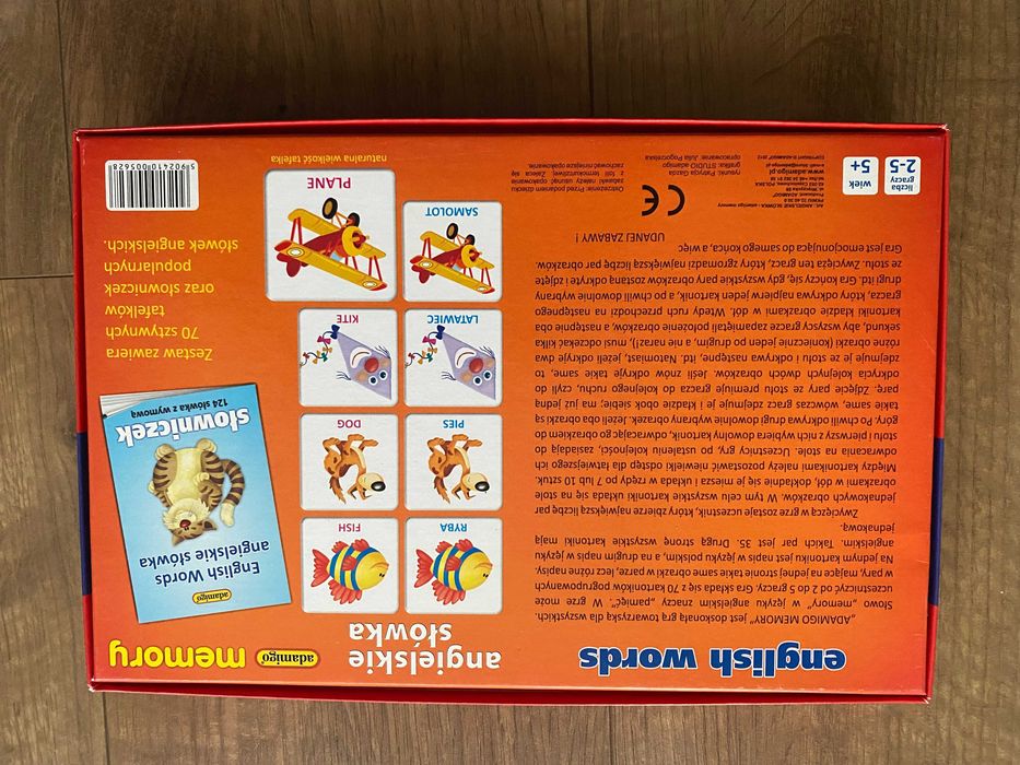 Gra Angielskie słówka, English words Memory