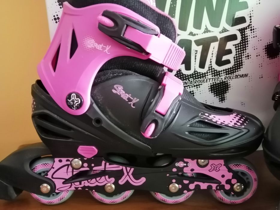 Patins em linha (34-37) Capacete e Joelheiras
