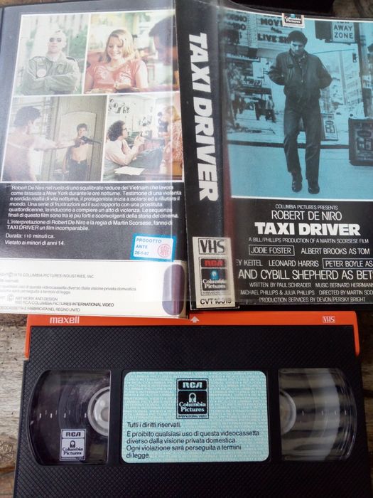 Kaseta VHS TAXI DRIVER (1976) – oryginał RCA Columbia Pictures – wydan