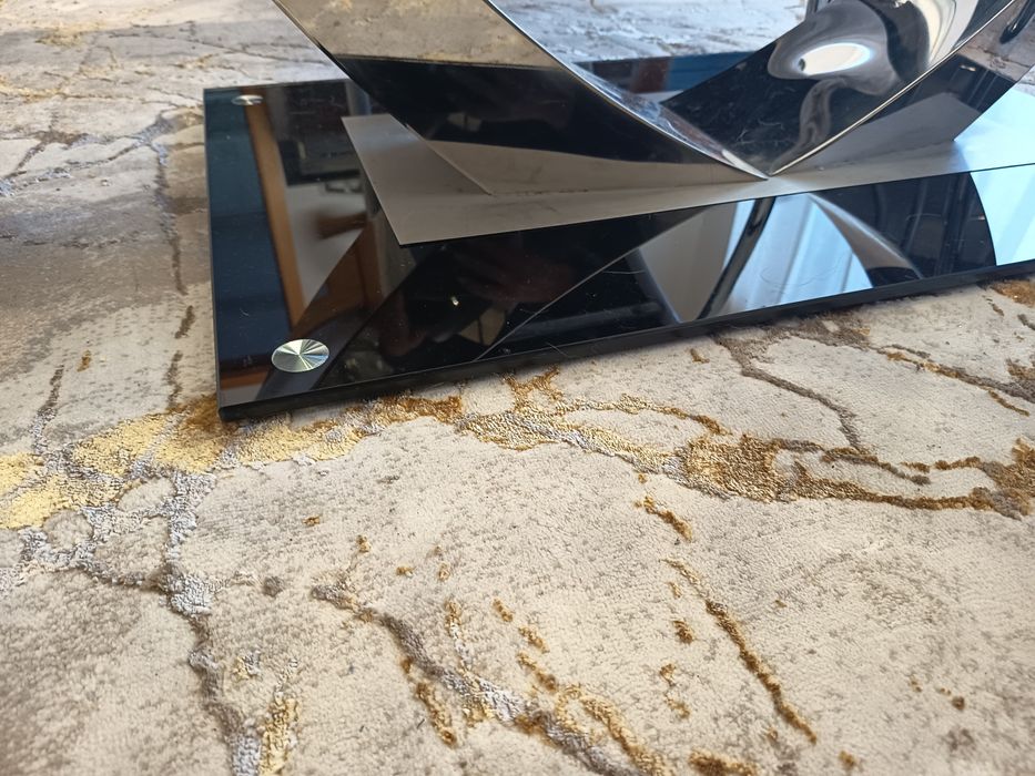 Mesa vidro preta