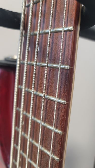 Cort action v plus dlx cherry red sunburst бас гітара 5 струн активна