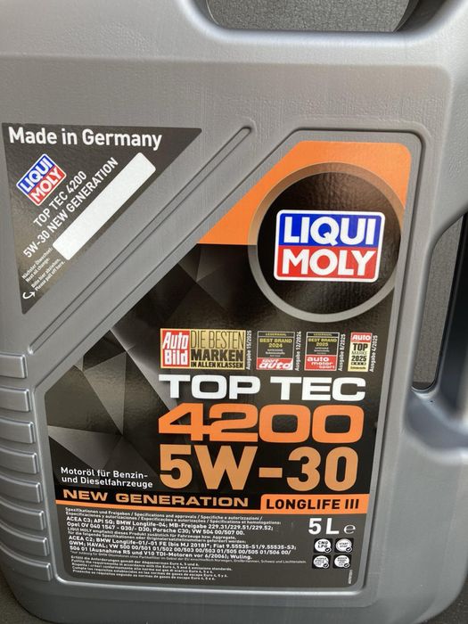 0грн доставка новою поштою Масло 5w30 Liqui Moly 4200 5w30 5л -2999грн/Liqui Moly 4100 5W40 5л -2485грн