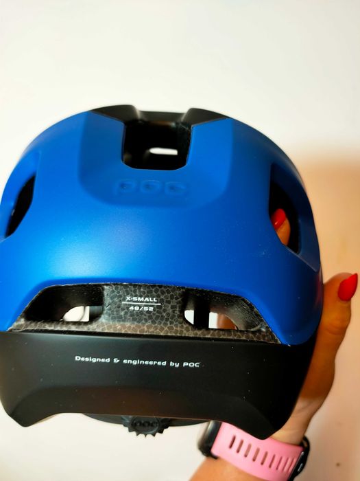 Kask Rowerowy POC Axion Uranium Black/Opal Blue Metallic/Matt 48-52