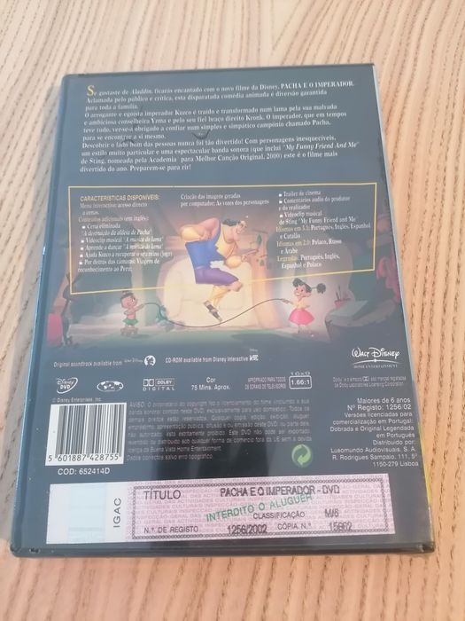 DVD Disney Pacha e o Imperador Novo e Embalado