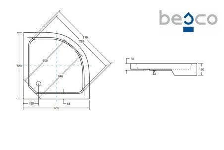 Brodzik Alex 80 Besco NOWY